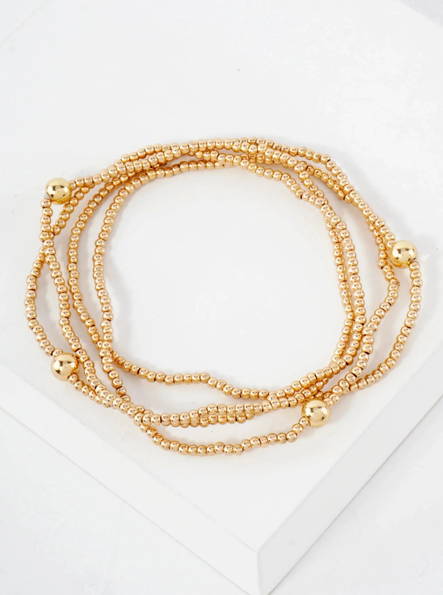 4PC-Set Skinny Beaded Bracelets