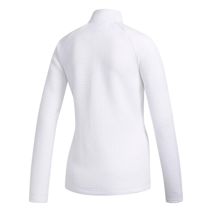adidas Ladies Textured Full Zip Layer Polo
