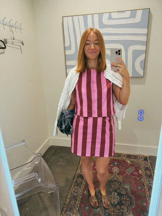 Cabana Stripe Mini Skirt