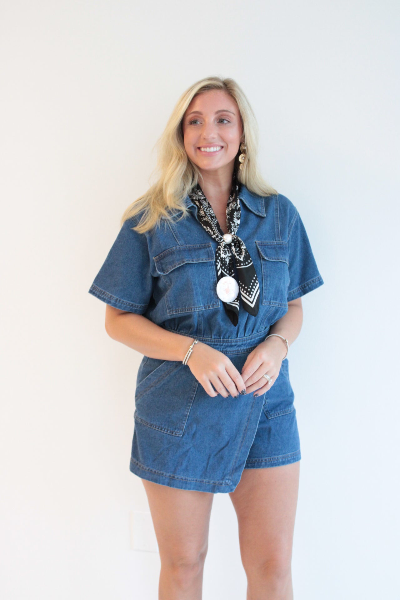 Alice Denim Romper