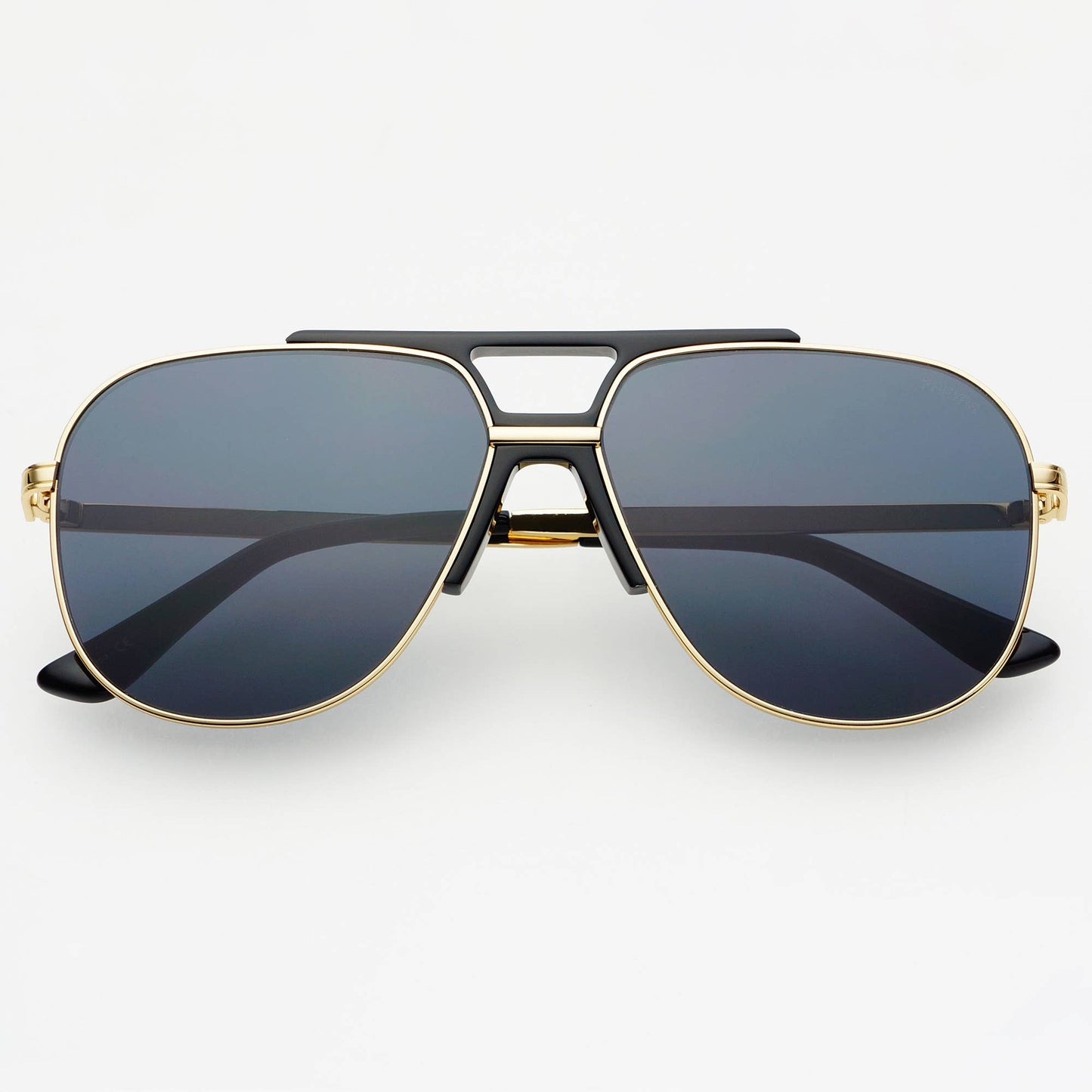 Logan Acetate Aviator Sunglasses - Black | Grey