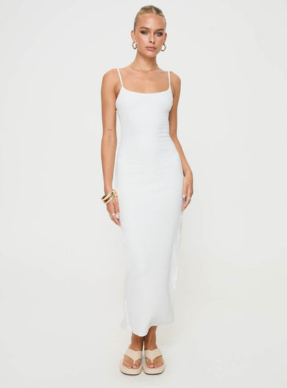 Elestria Maxi Dress White Tall