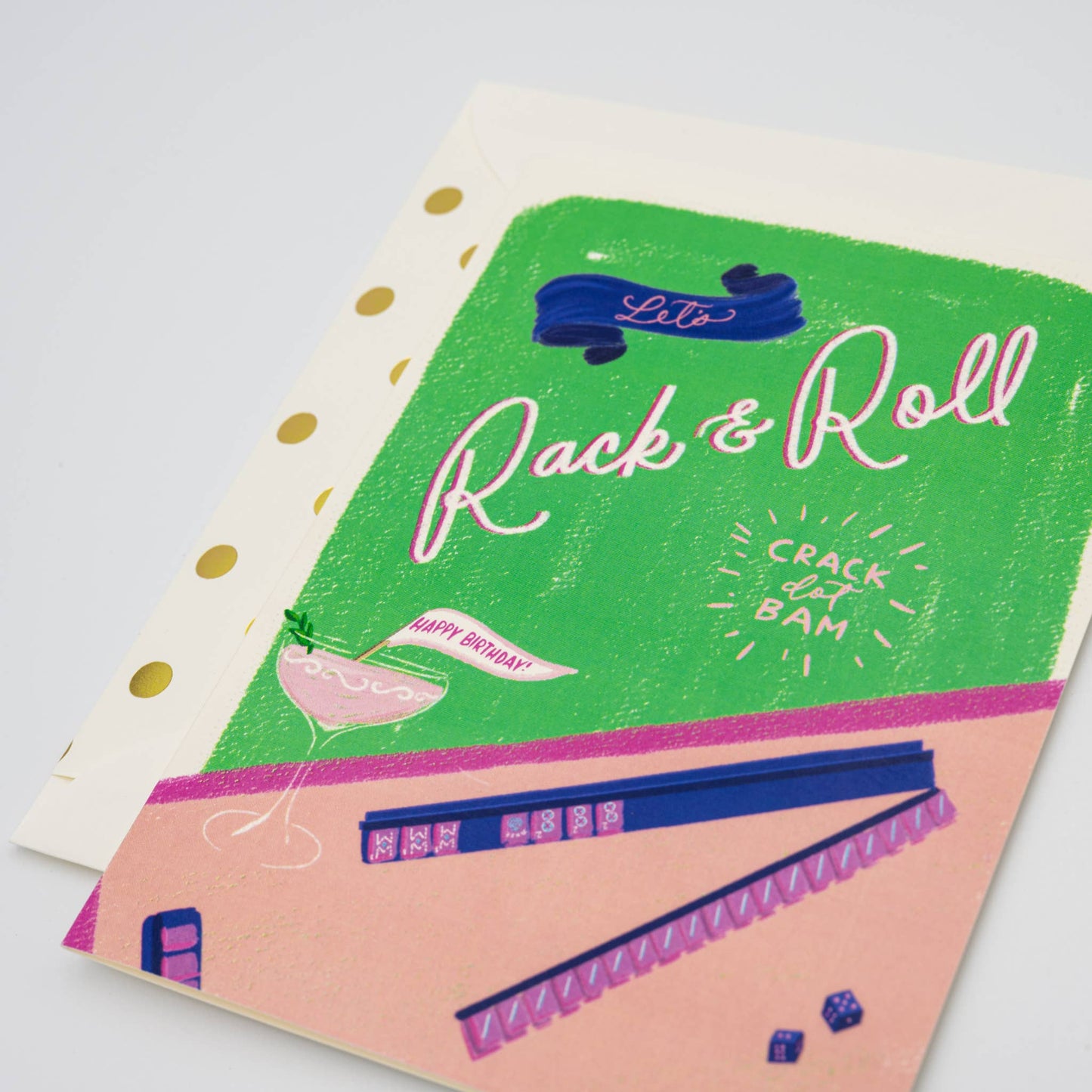 Let's Rack and Roll! Mahjong Birthday Card 