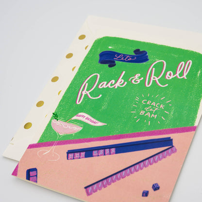 Let's Rack and Roll! Mahjong Birthday Card 