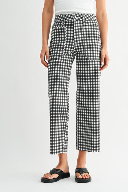 Betsy Gingham Wide Leg Pants