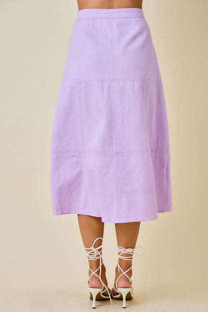 Fae Midi Denim Skirt