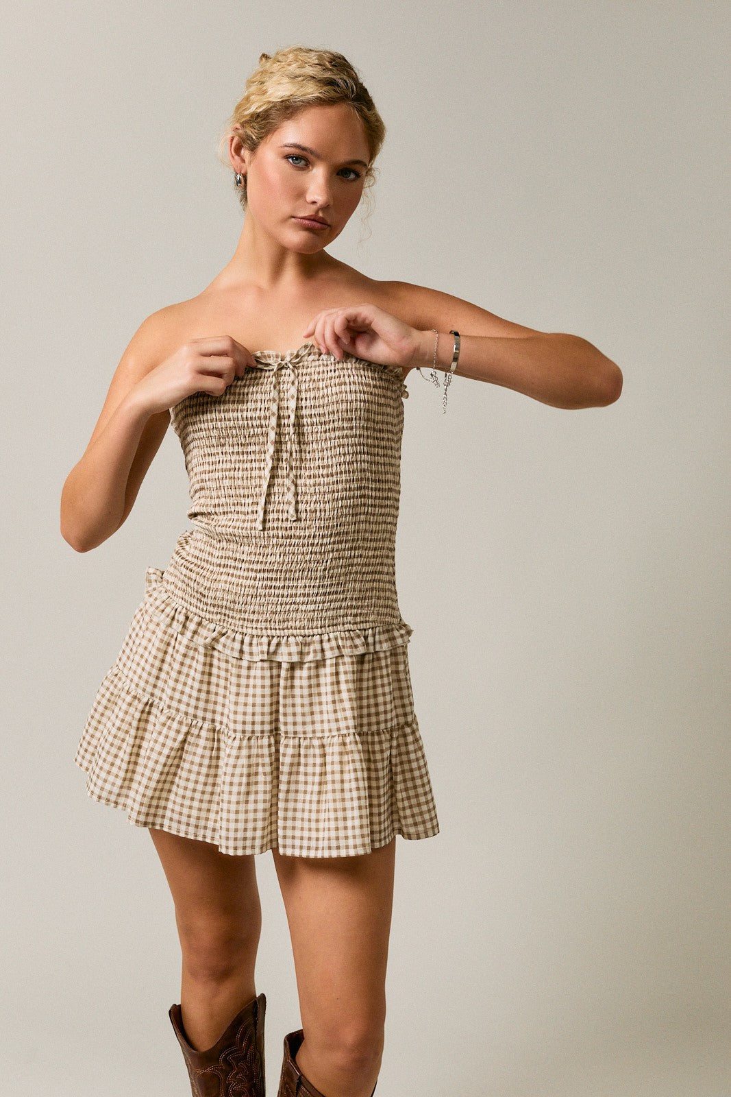 Helene Smocked Tube Dress