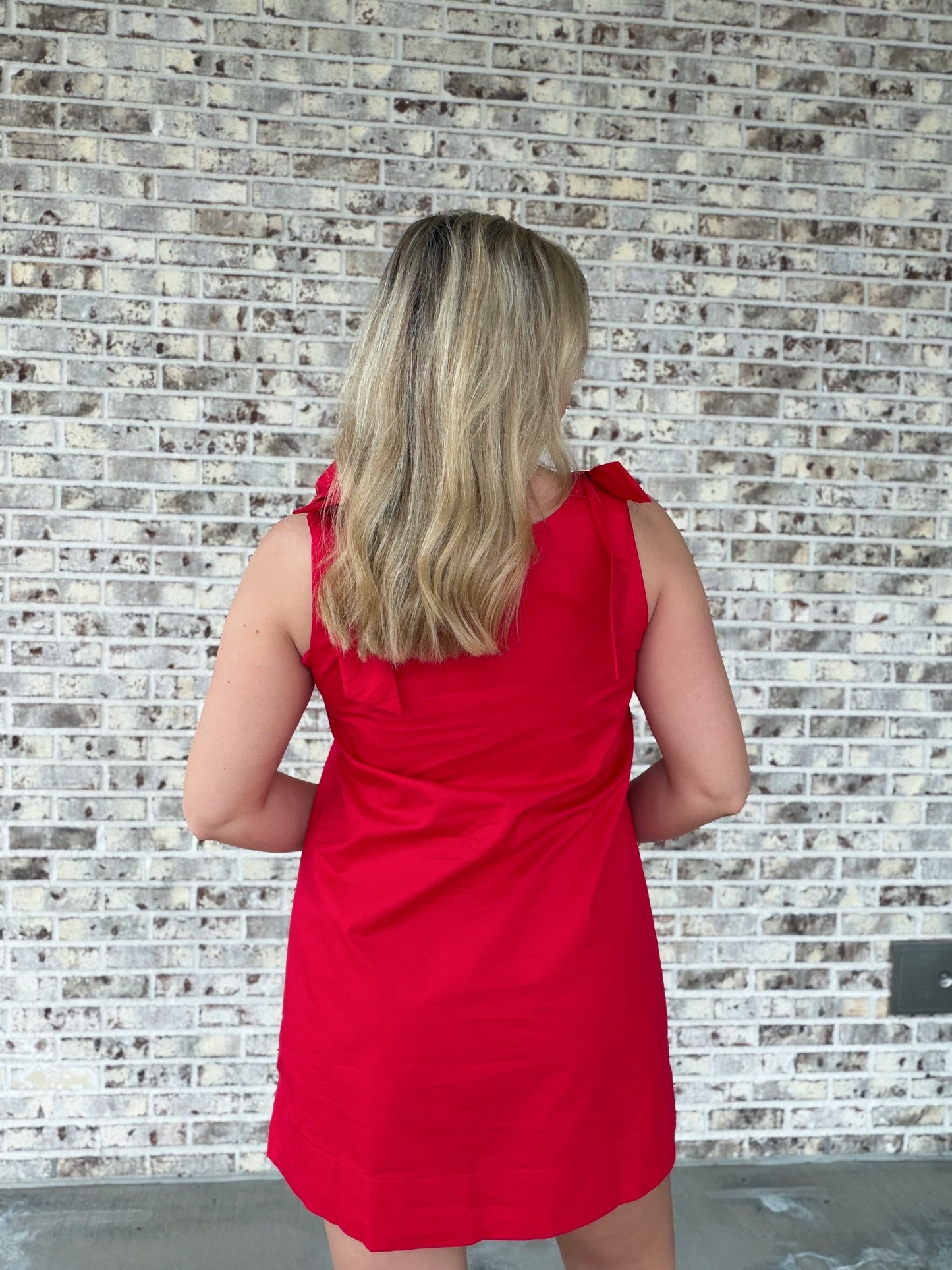 Bethany Bow Strap Mini Dress