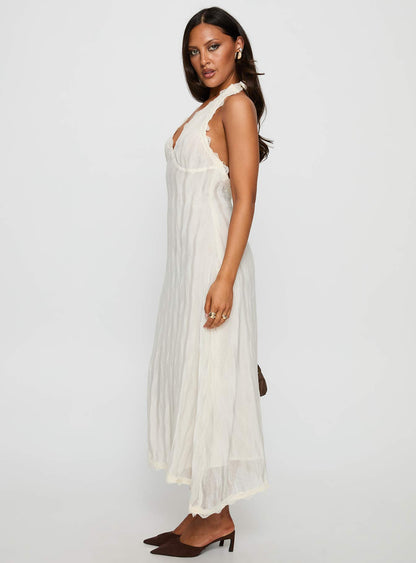 Stars Align Midi Dress Cream