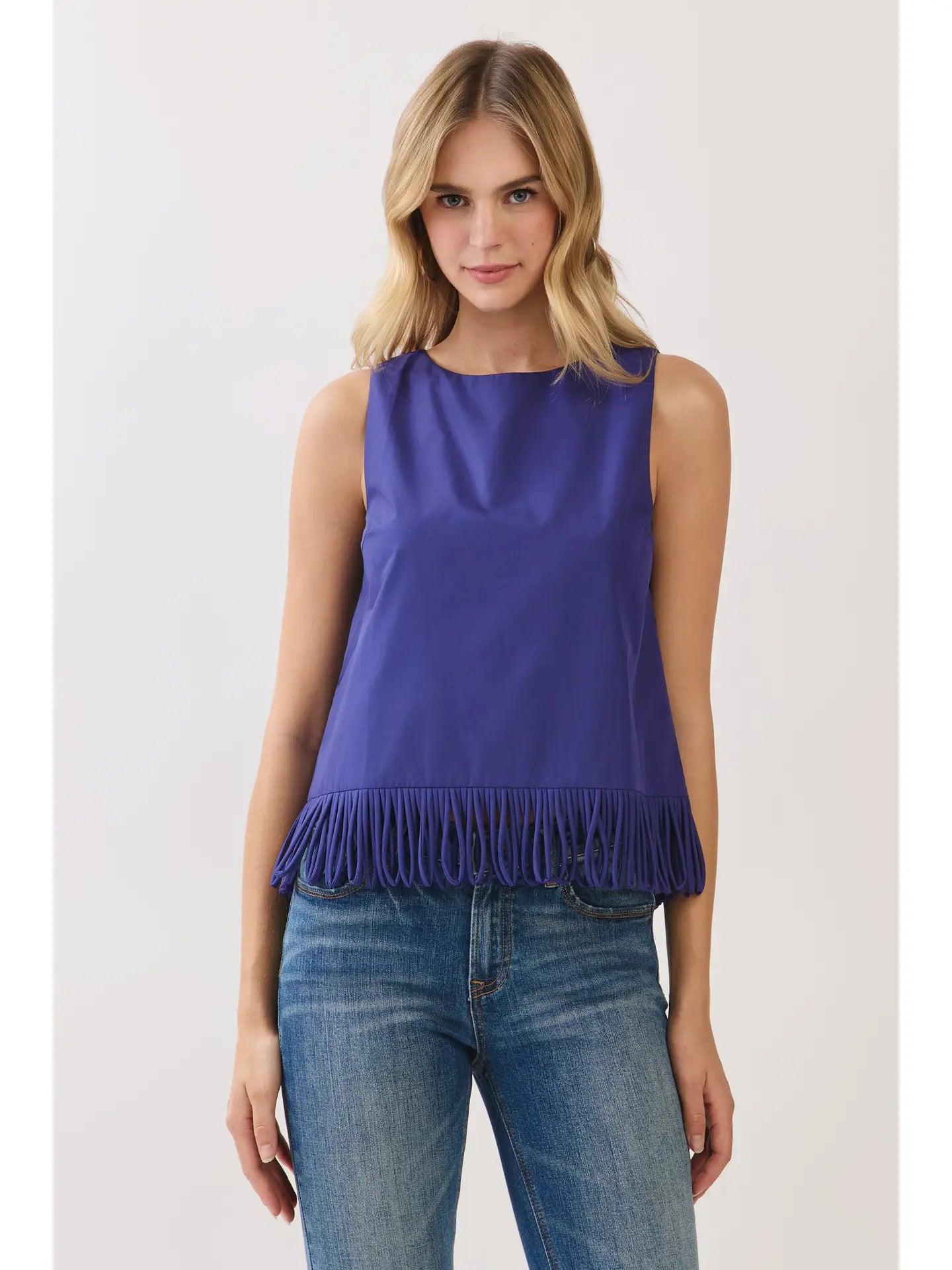 Adison Fringe Hem Sleeveless Top