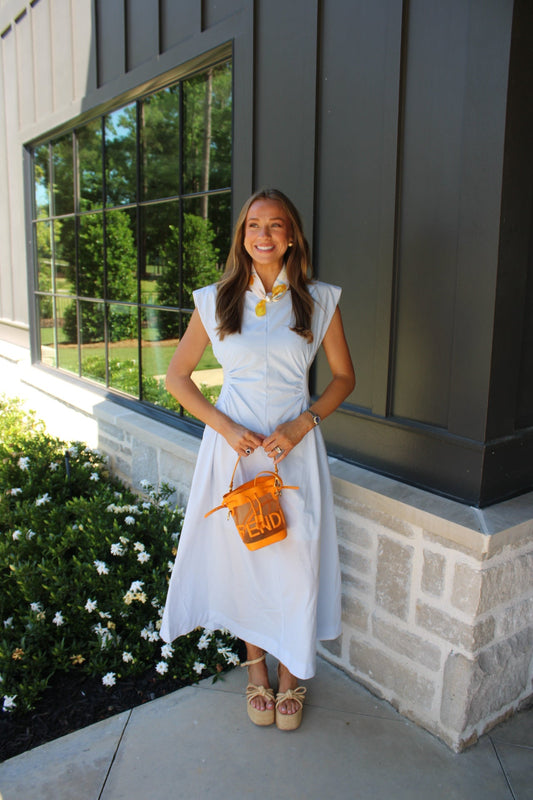 Mabel Ruched Midi Dress