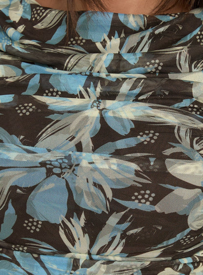 Undeniable Cut Out Maxi Dress Brown Floral Multi
