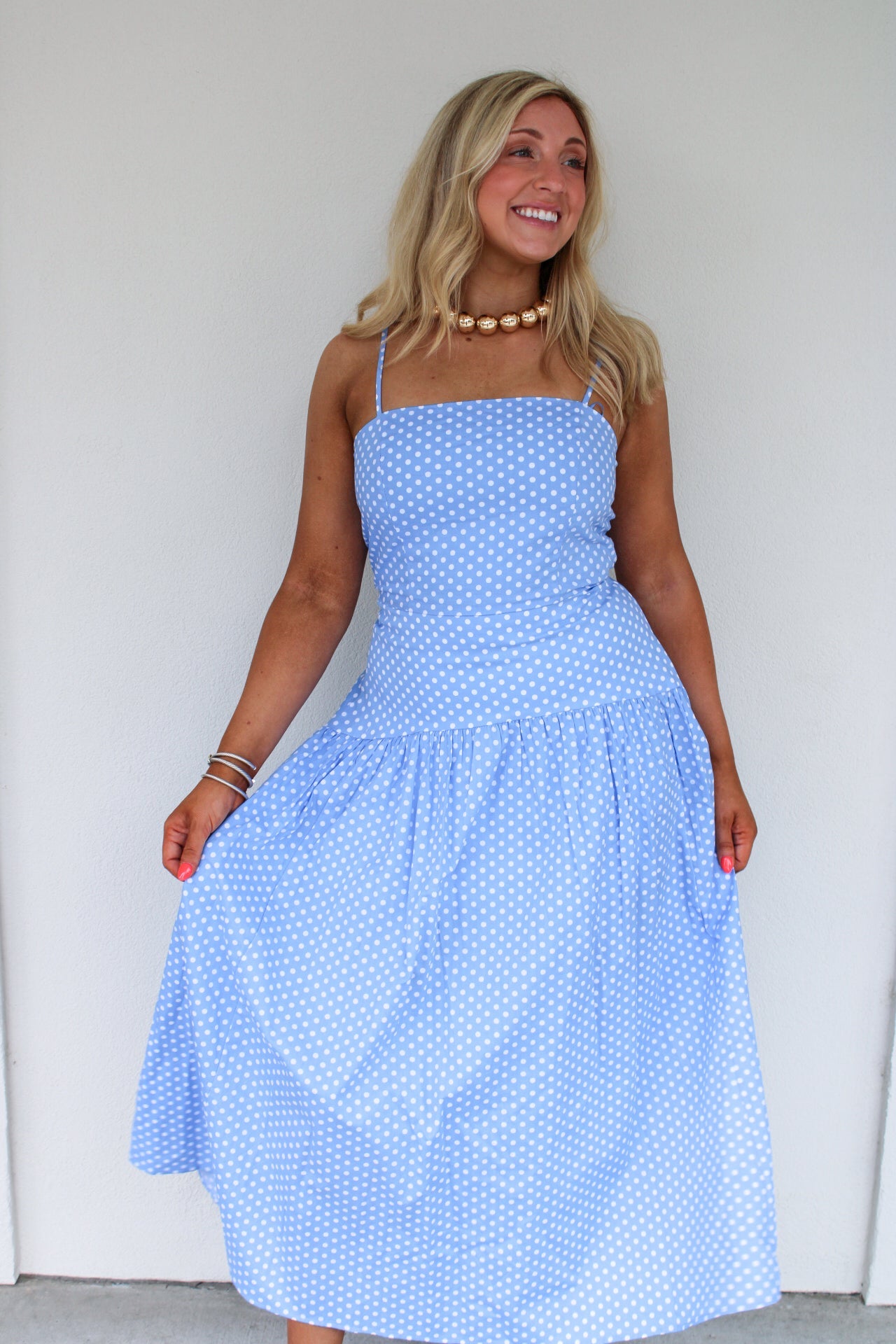 Jane Polka Dot Tank Crop Top