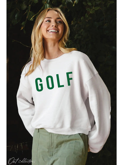Golf Cropped Graphic Pullover