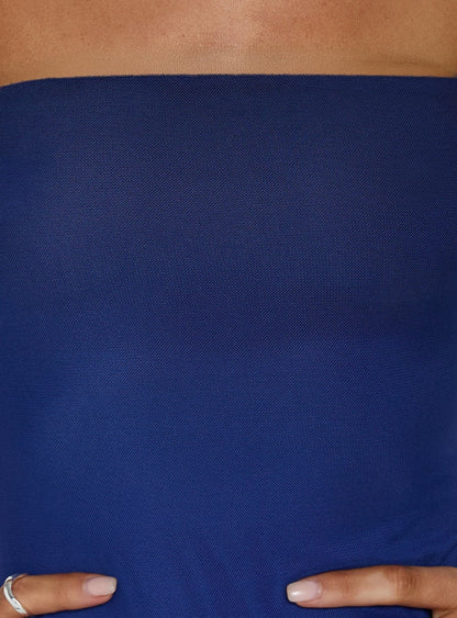 Stolen Love Strapless Maxi Dress Blue Ombre
