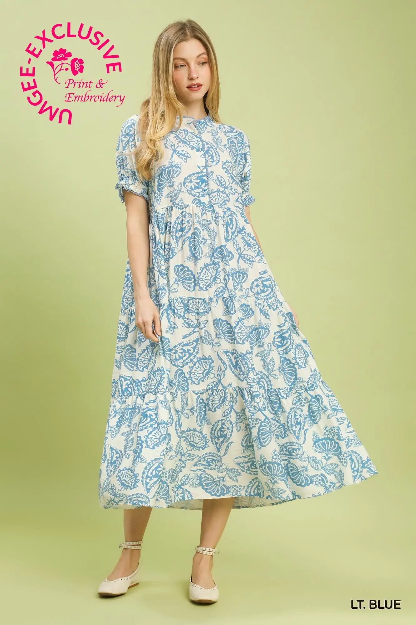 Lena Tiered Midi Dress