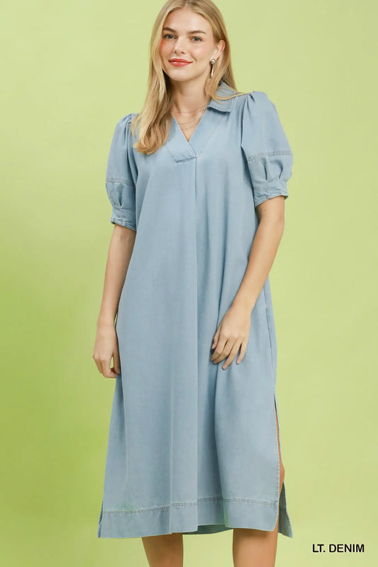 Luna Puff Sleeve Maxi Dress