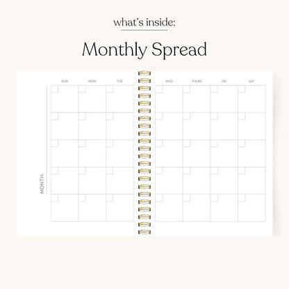 Green Gingham Undated Planner