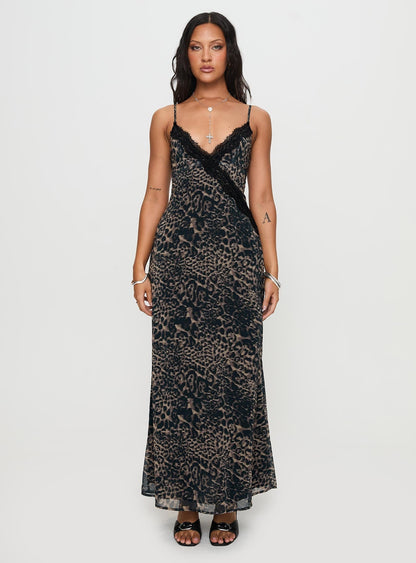 Rosalba Maxi Dress Leopard