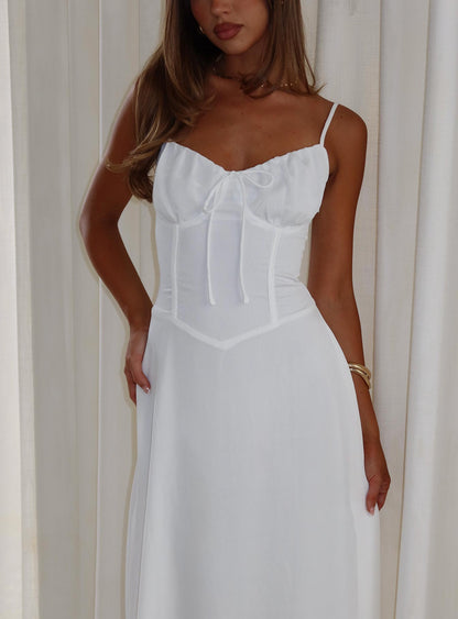 Members Only Maxi Dress White