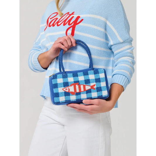 Beaded Fish Mini Bag