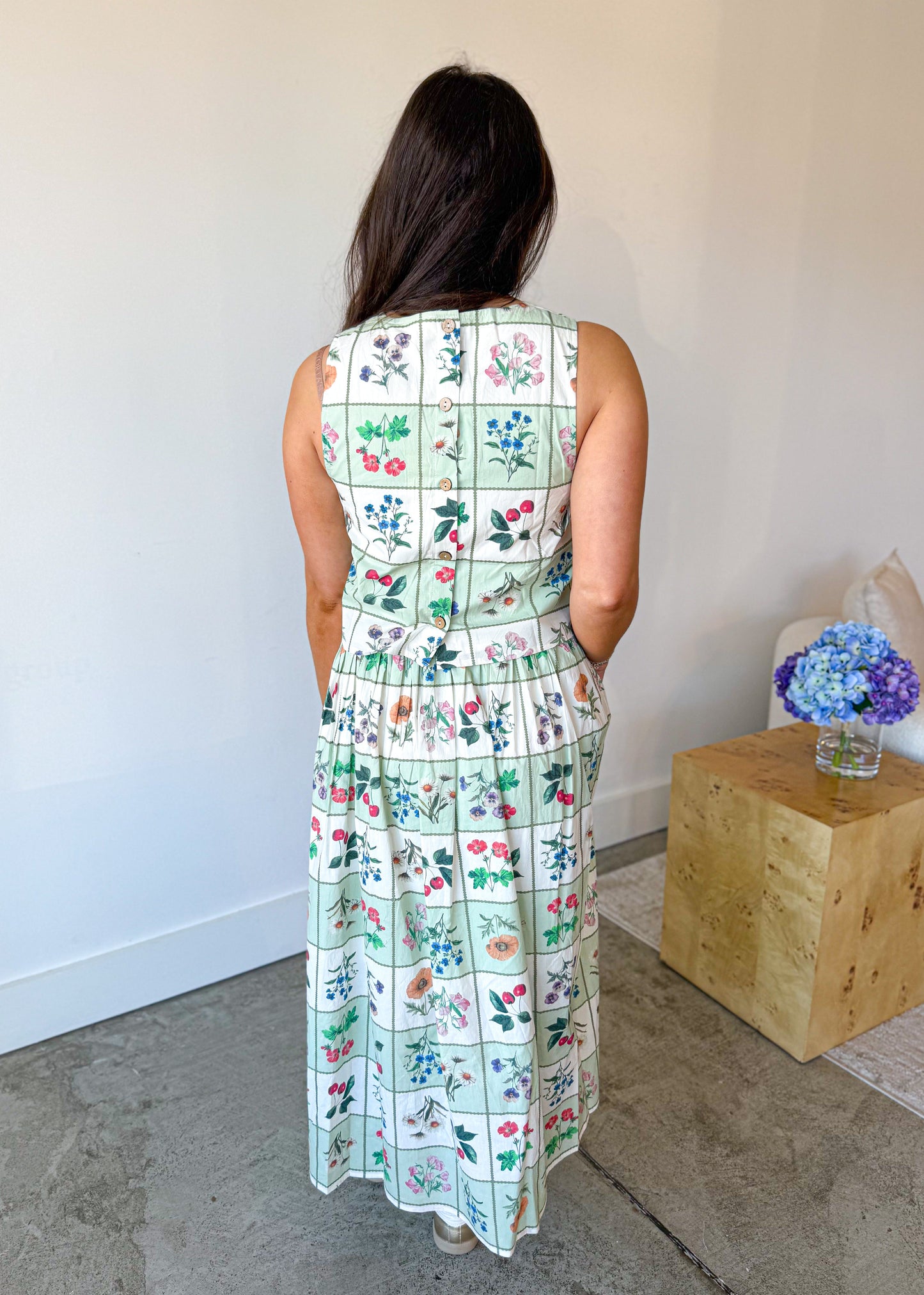 Freya Petal Printed Midi Skirt