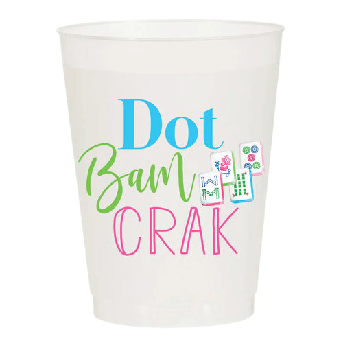 Dot Bam Crak Full Color Frosted Cups - Mahjong | Set of 10