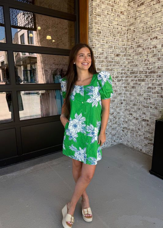 Hadley Floral Eyelet Mini Dress
