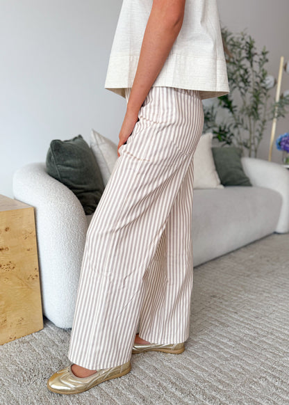 Marie Stripe Pull-On Trousers