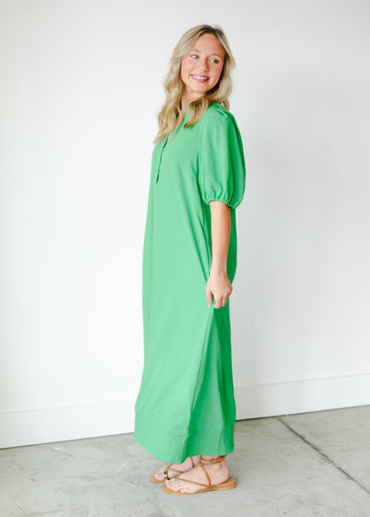 Isadora Button Front Midi Dress