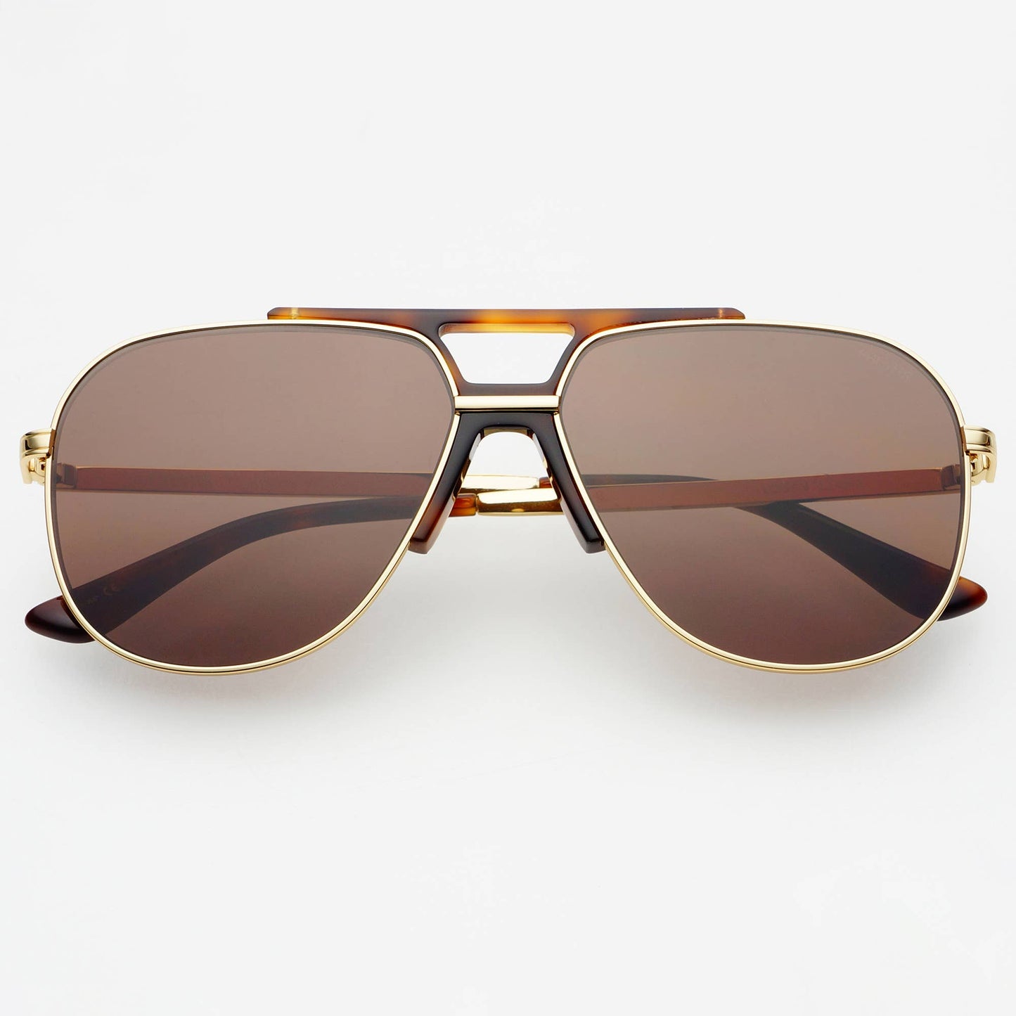 Logan Aviator Sunglasses - Tortoise | Dark Brown