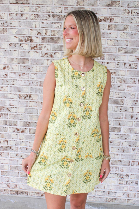 Hannah Floral Sleeveless Mini Dress