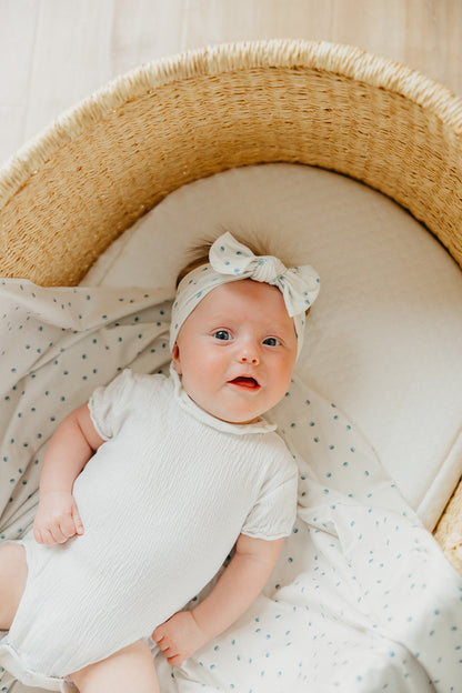 Knit Headband Bow - Haze