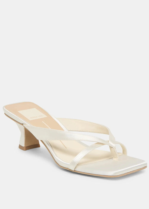 Brevel Heels True White Satin