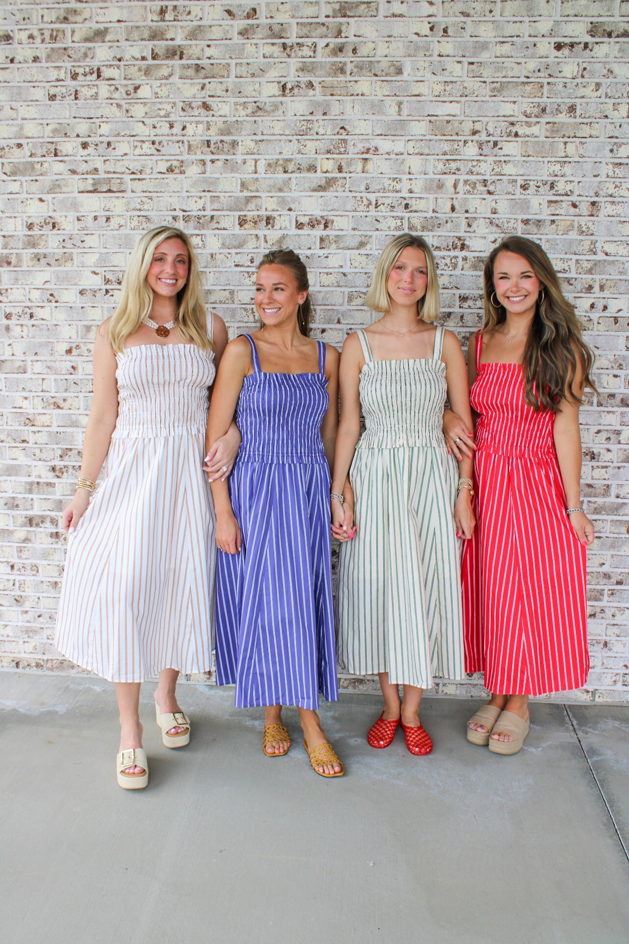 Lauren Striped Midi Dress