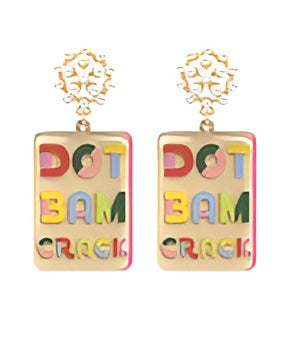 Dot Bam Crack Drop Earrings