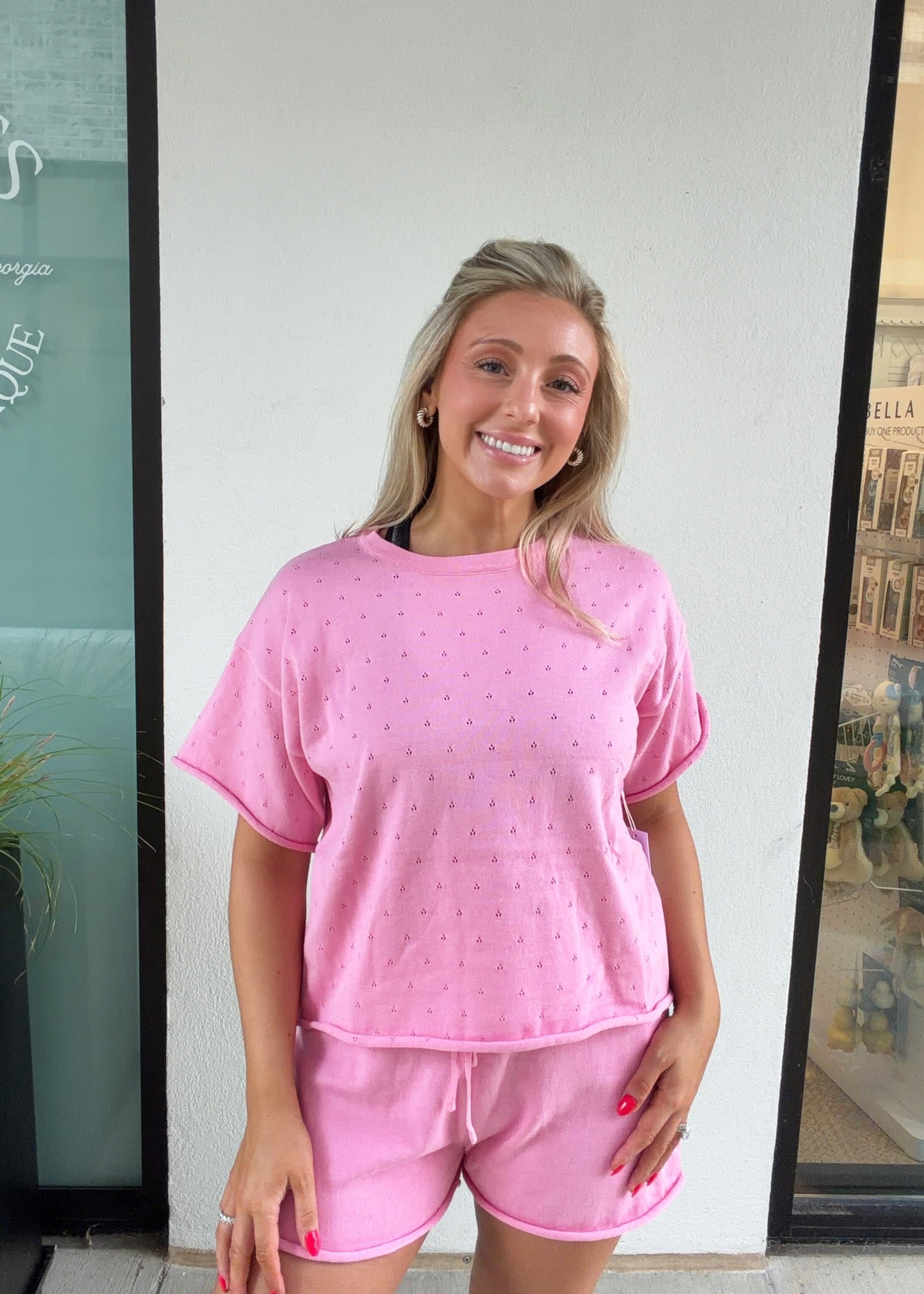 Danielle Pointelle Knit Set