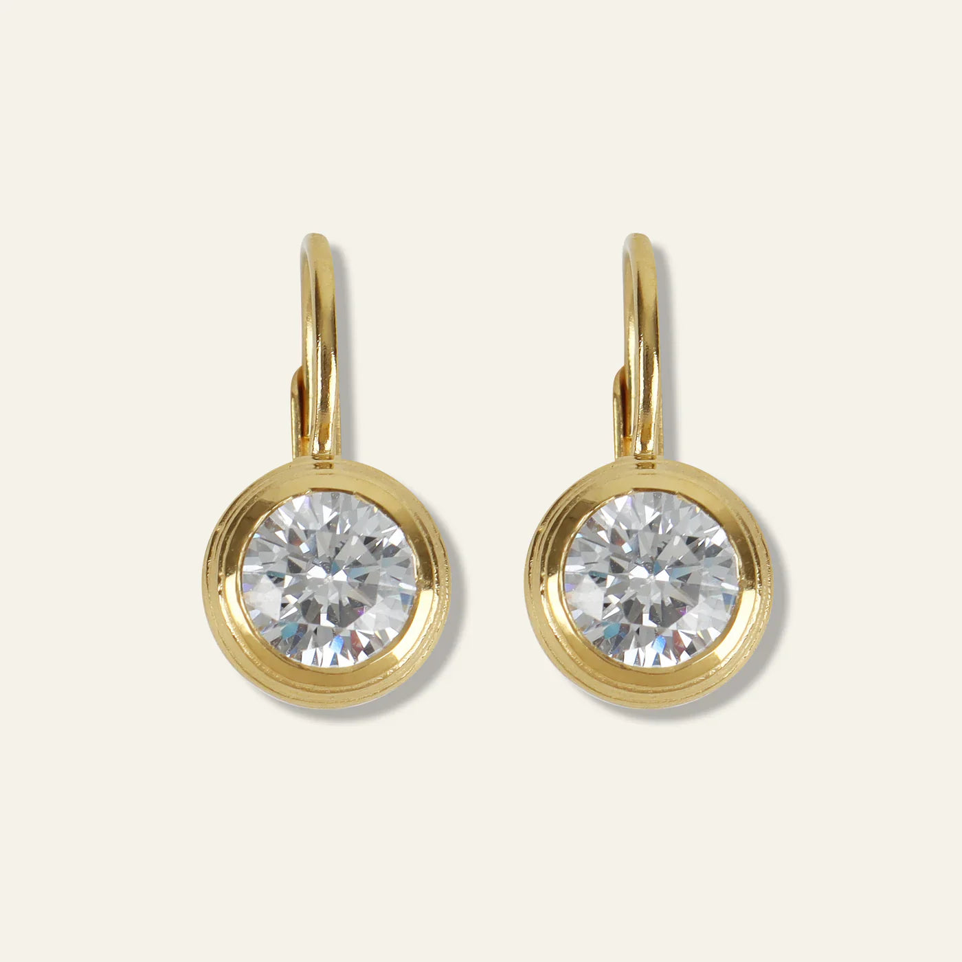 Bezel Drop Earring