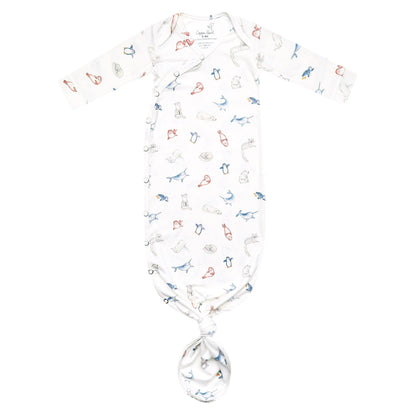 Newborn Knotted Gown - Arctic Wonder