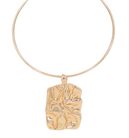 Geometric Pendant Wire Choker
