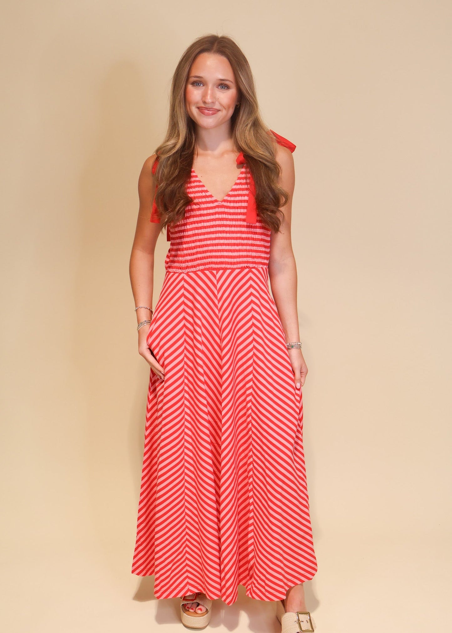Juliette Chevron Dress