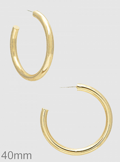 Classic Medium Open Hoops