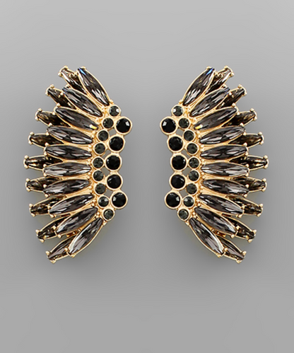 Layered Crystal Wing Earrings