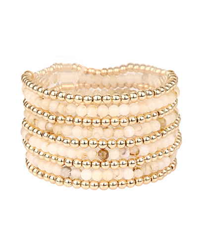 9 Row CCB & Marble Stackable Bracelet