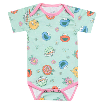 Short Sleeve Bodysuit - Sesame Street Retro Floral
