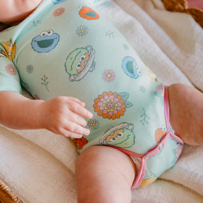Short Sleeve Bodysuit - Sesame Street Retro Floral