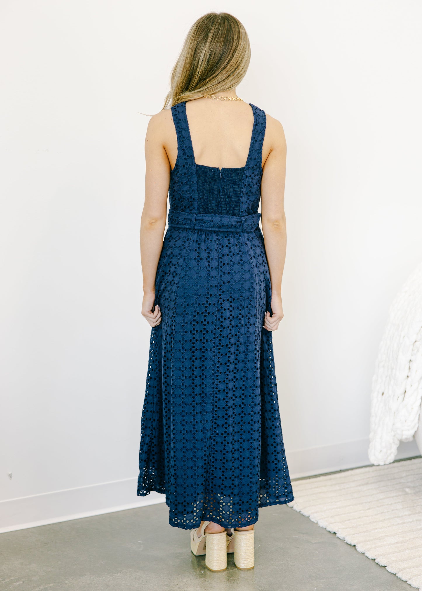 Giselle Belted Button Front Midi Dress