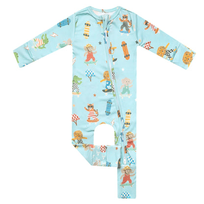 Convertible Zip-Up Footie Pajama - Tanner
