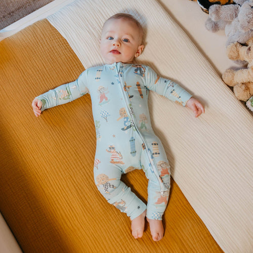Convertible Zip-Up Footie Pajama - Tanner