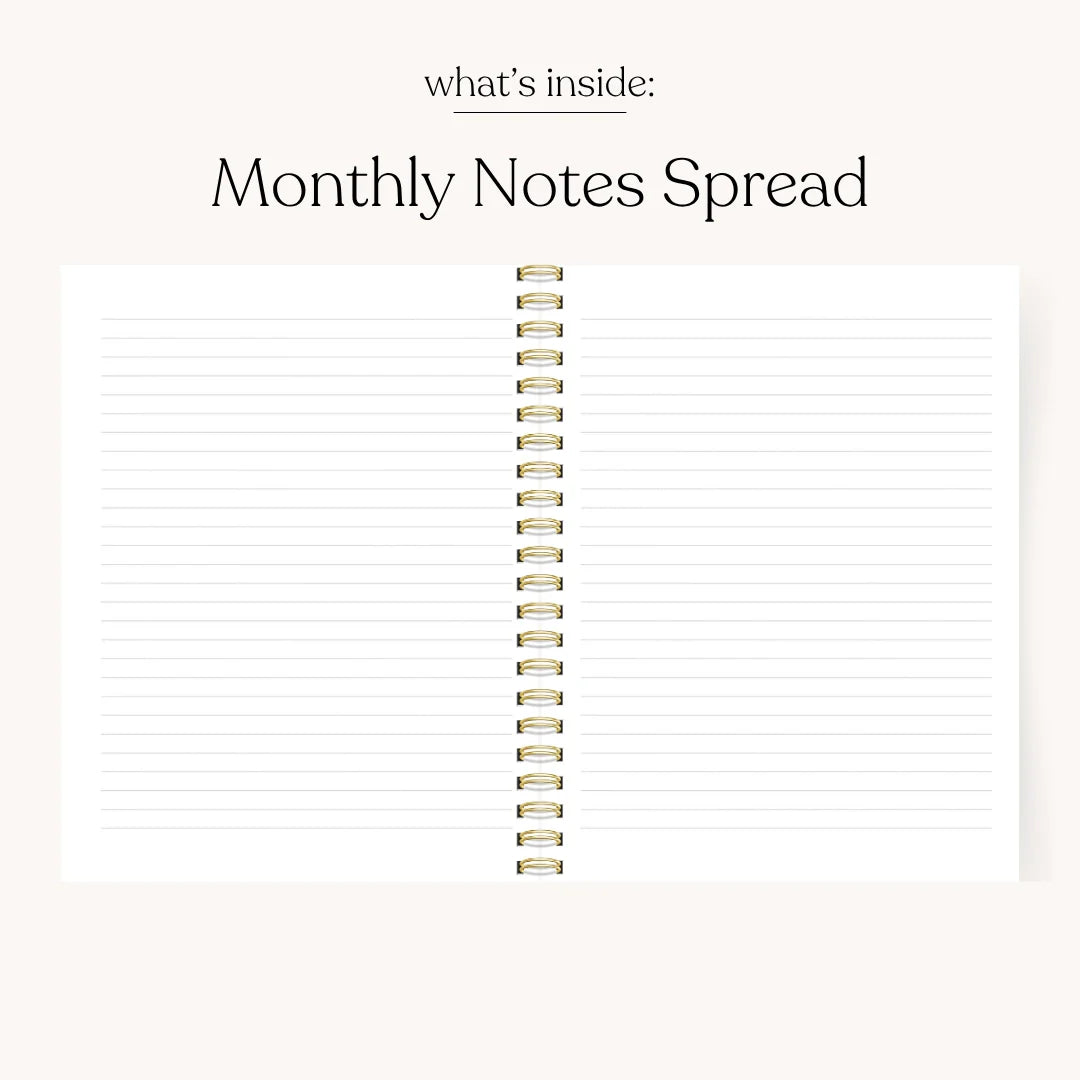 Green Gingham Undated Planner